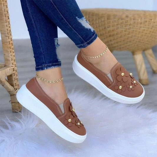 Flower Tassel Casual Loafers