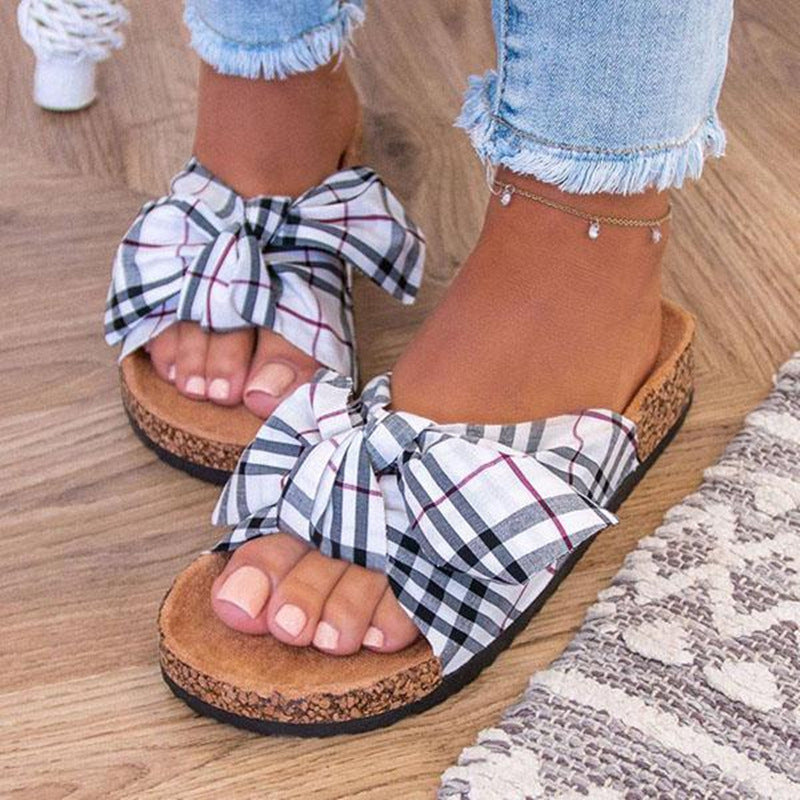 Bowknot Lattice Slippers