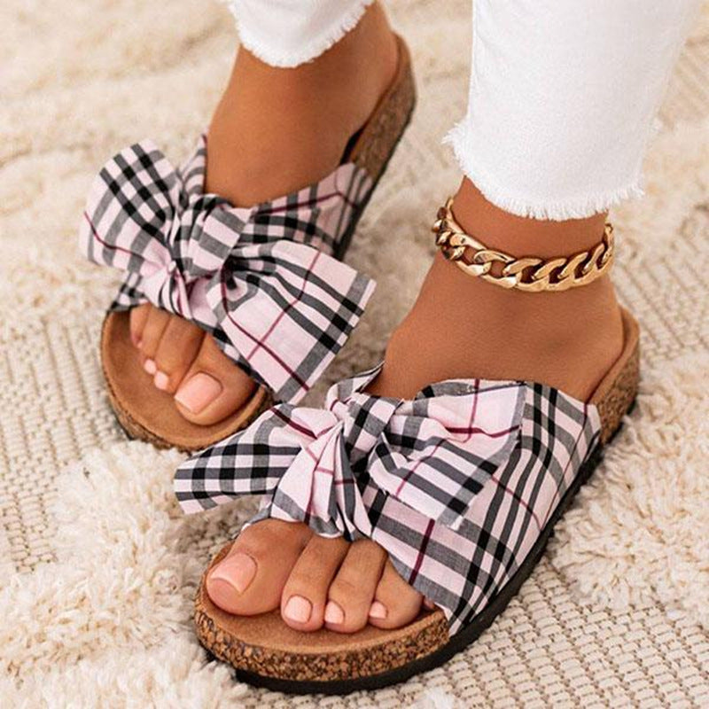 Bowknot Lattice Slippers