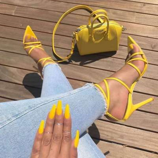 Summer Fashion Buckle Strap Heels