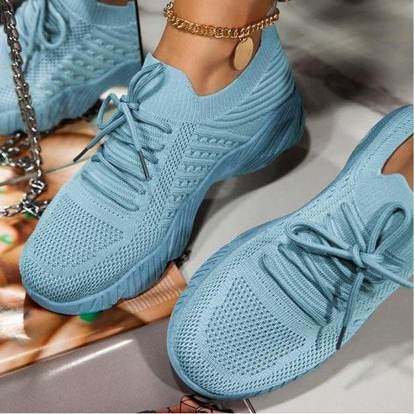 Lightweight Mesh Lace Up Sneakers