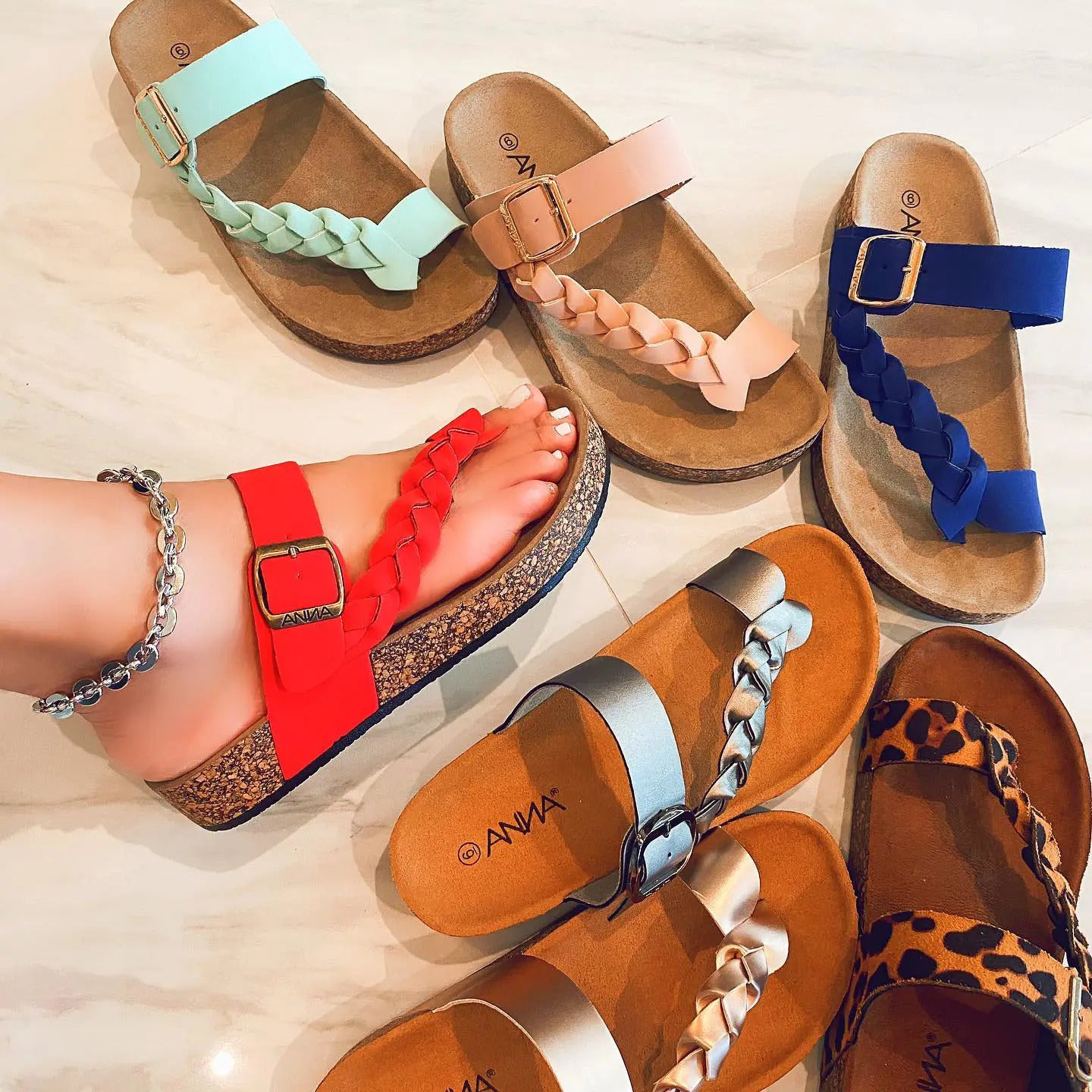 Summer Cork Beach Sandals