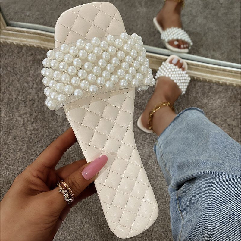 Summer Flat Pearl Beach Slippers