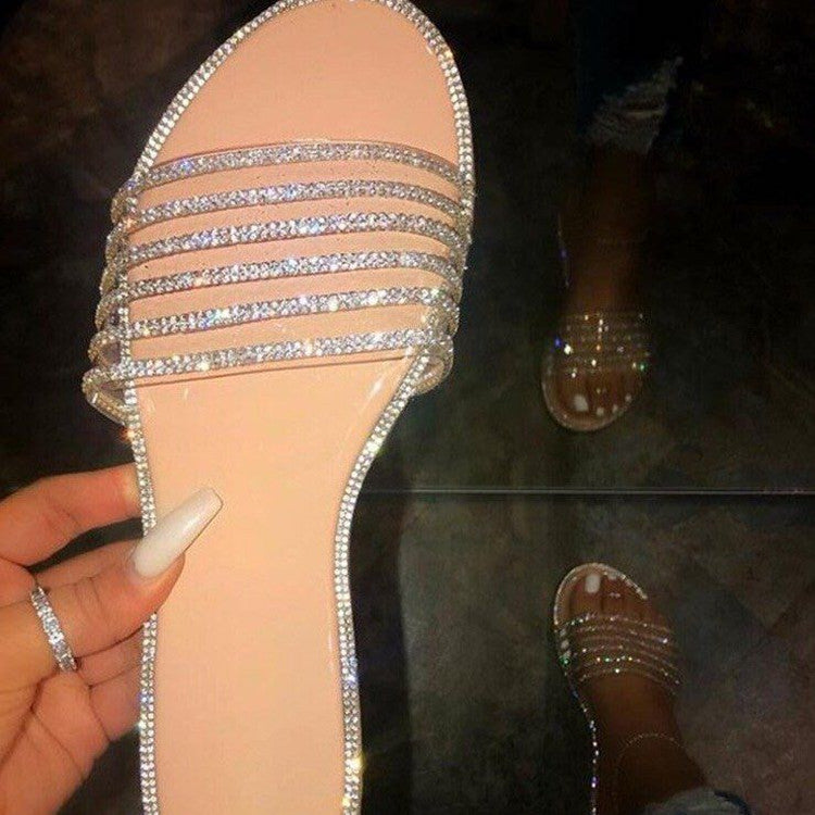 Summer Rhinestone Bling Slippers